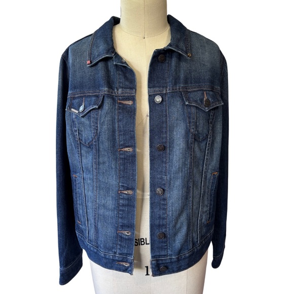 Customized Metallica Rockstar Blue Denim Jean Jacket with Skull Floral Design XL - Picture 3 of 14